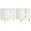 Homcom Mesillas de Noche Blanco 40 x 40 x 47 cm 1
