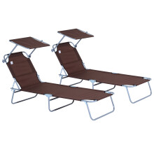 Tumbonas Plegable Marrón 187 x 58 x 36 cm