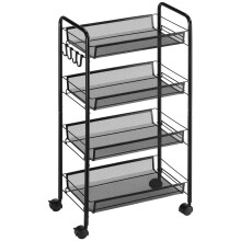 Carrito Auxiliar Negro 45 x 26.5 x 84 cm