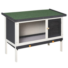 Conejera de Madera Negro 90 x 45 x 65 cm
