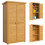 Outsunny Cobertizo de Madera Marrón 87 x 46.5 x 160 cm 1