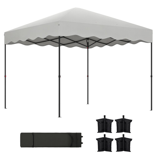 Outsunny Carpa Plegable Blanco 297 x 297 x 287 cm