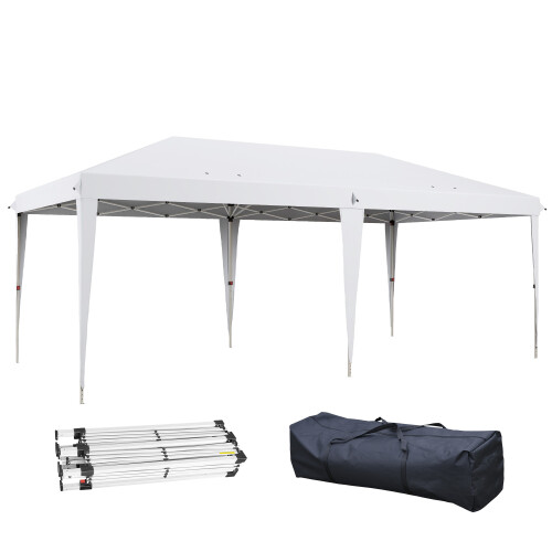 Outsunny Carpa Plegable Blanco 585 x 295 x 270 cm