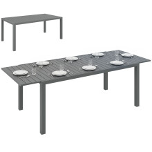 Mesa de Jardín Gris 240 x 94 x 73 cm