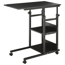 Mesa Lateral Móvil Negro 80 x 40 x 82 cm