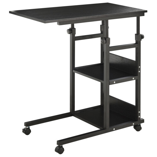 Homcom Mesa Lateral Móvil Negro 80 x 40 x 82 cm