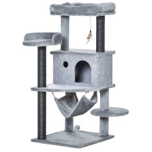 Árbol Rascador para Gato Gris 48 x 48 x 107 cm