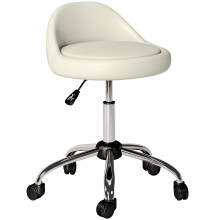 Taburete con Rueda Blanco 50 x 50 x 83 cm