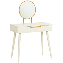 Tocador con Espejo Blanco 80 x 40 x 123cm