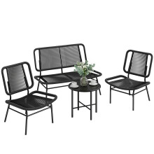 Conjunto de Jardín Negro 117 x 67 x 80 cm