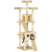 Árbol para Gato Beige 49 x 49 x 173 cm