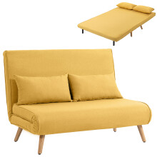 Sofá Cama Amarillo 120 x 75 x 85 cm