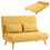 Homcom Sofá Cama Amarillo 120 x 75 x 85 cm 1