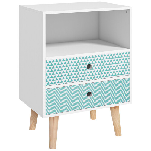 Homcom Cómoda de Madera Blanco 45 x 30 x 65cm