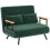 Homcom Sofá Cama Doble Verde 102 x 73 x 81 cm 1