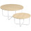 Homcom Mesitas de Café Bicolor 65 x 65 x 32 cm 1