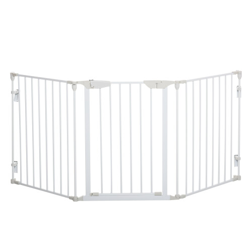 PawHut Barrera de Seguridad Blanco 180 x 74.5 cm