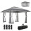 Outsunny Carpa Plegable Gris 400 x 400 x 287 cm 1