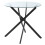 Homcom Mesa de Comedor Negro Ø80 x 75 cm 1