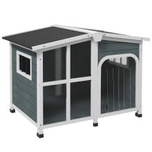 Caseta para Perro Gris 101 x 66.5 x 70.5 cm
