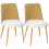 Homcom Sillas de Comedor Marrón 47.5 x 57 x 84 cm 1
