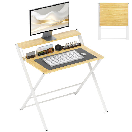 Homcom Escritorio Plegable Marrón 86 x 66 x 82 cm