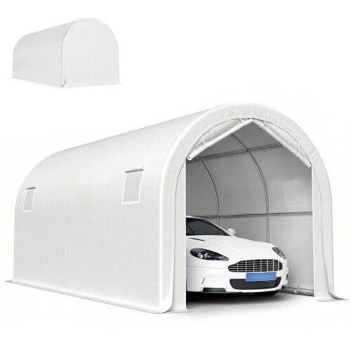 Outsunny Carpa para Garaje Blanco 592 x 300 x 276 cm
