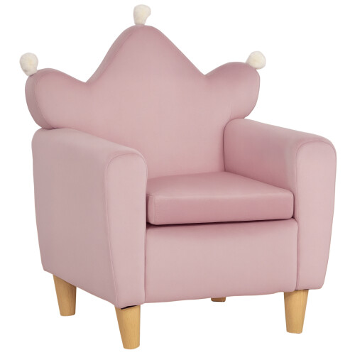 Homcom Sillón Infantil Rosa 50 x 42 x 58 cm