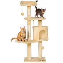 Árbol para Gato Beige 40 x 40 x 114cm
