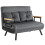 Homcom Sofá Cama Doble Gris 102 x 73 x 81 cm 1
