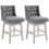 Homcom Taburetes de Bar Gris 46 x 57 x 101 cm 1