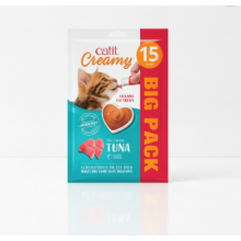 Catit Creamy Tuna Lickable Cat Treats for Cats and Kittens, Cat Treat