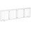 PawHut Barrera Seguridad Perro Blanco 204 x 30 x 61 cm 1