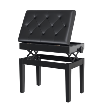 Banco de Piano Negro 54.5 x 33 x 58 cm