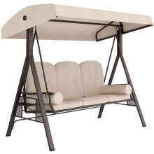 Columpio Balancín Jardín Beige 208 x 121 x 172 cm