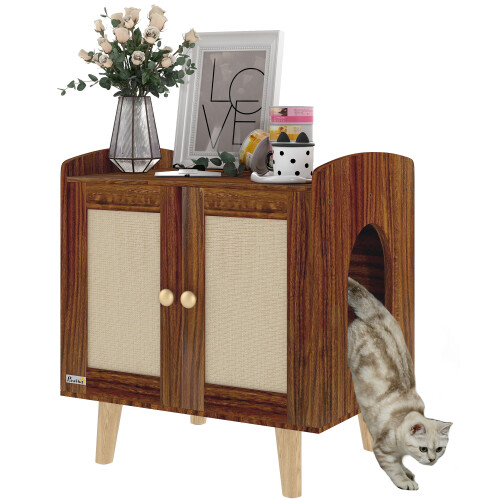 PawHut Mueble Arenero Marrón 55 x 43 x 59.6 cm