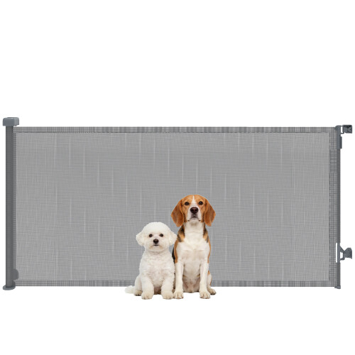 PawHut Barrera para Perro Gris 189 x 9 x 93 cm