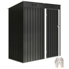 Caseta de Jardín Gris 163 x 90 x 179 cm