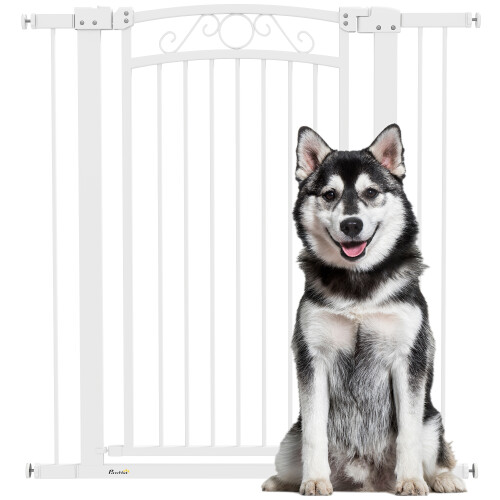 PawHut Barrera para Perro Blanco 104 x 4 x 105 cm