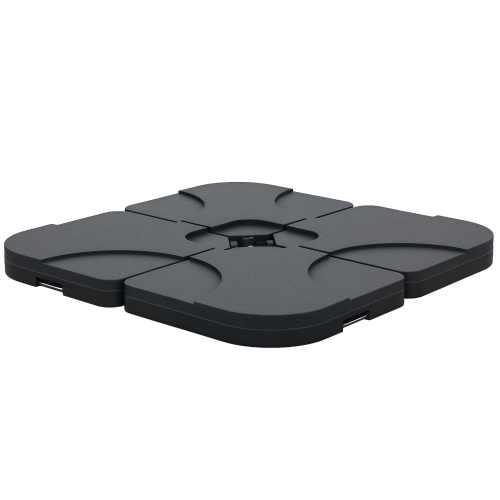 Outsunny Base de Sombrilla Negro 50 x 50 x 7.5 cm