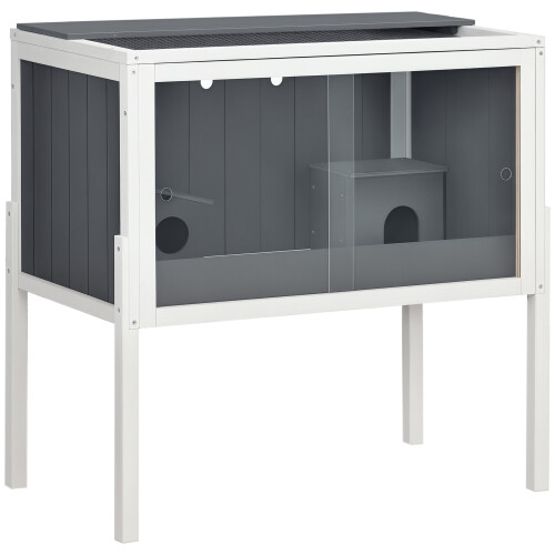 PawHut Jaula para Hámster Gris 82 x 45 x 81 cm
