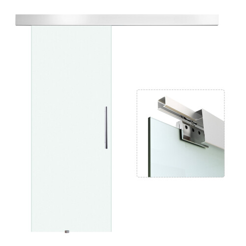 Homcom Puerta Corredera Translúcido 200 x 213 cm