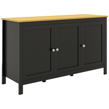 Aparador de Salón Negro 120 x 40 x 70 cm