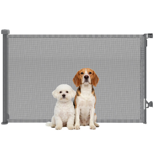 PawHut Barrera para Perro Gris 149 x 9 x 93 cm