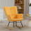 Homcom Silla Mecedora Amarillo 71 x 98 x 101 cm 1