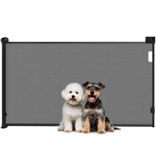 PawHut Barrera para Perro Negro 149 x 10 x 87.5 cm