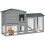 PawHut Conejera de Exterior Gris 150 x 45 x 85 cm 1