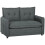 Homcom Sofá de 2 Plaza Gris 131 x 75 x 85 cm 1