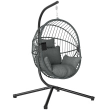 Silla Colgante Huevo Gris 115 x 106 x 188 cm