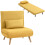Homcom Sofá Cama Individual Amarillo 72 x 75 x 85 cm 1